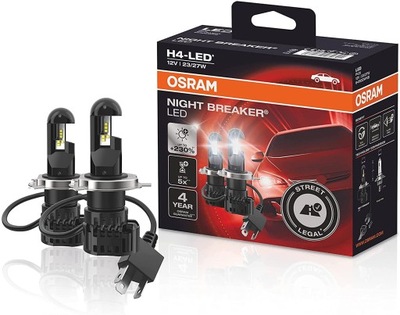 LEMPUTĖ LED (KOMPLEKTAS 2SZT.) H4 12V 27/23W P43T LEDRIVING NIGHT BREAKER 