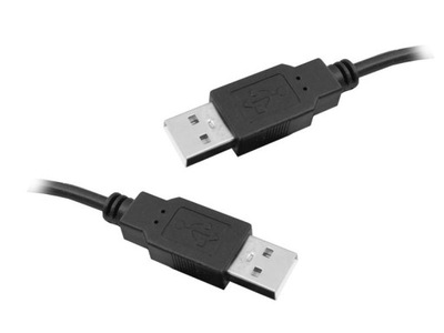 Kabel USB typ A wtyk-wtyk 5m CZARNY MĘSKO-MĘSKI AA