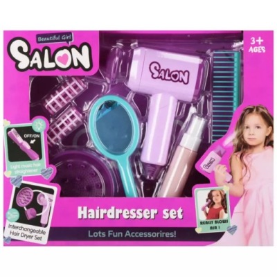 ZESTAW PIĘKNOŚCI FRYZJER SUSZARKA WAŁKI DO WŁOSÓW