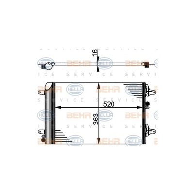 BEHR HELLA SERVICE 8FC 351 301-524 РАДИАТОР КОНДИЦИОНЕРА VW SHARAN