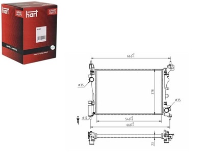 РАДІАТОР GRANDE PUNTO 1.4 16V 05- HART