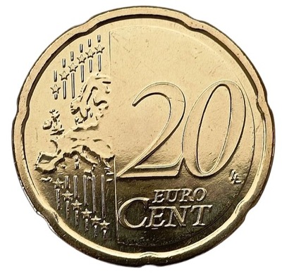 ESTONIA 20 EURO CENTS 2021 MAPA ESTONII MENNICZA