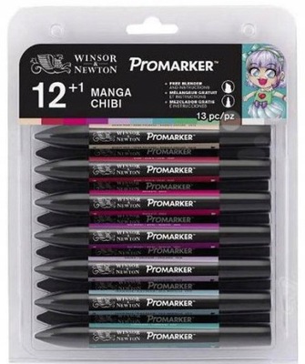 PROMARKER MANGA STEAMPUNK W&N ZESTAW 12 +1 BLENDER