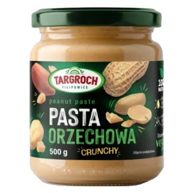 Targroch Pasta orzechowa Peanut Masło orzech crunchy 500 g 100% NATURALNA