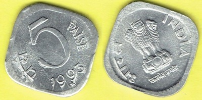 INDIE 5 Paise 1993 r.