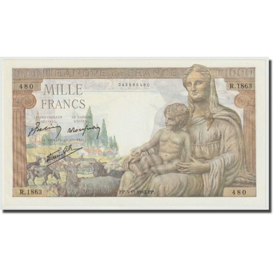 Francja, 1000 Francs, Déesse Déméter, 1942, 1942-1