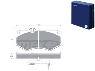 КОЛОДКИ ДИСКОВЫЕ ТОРМОЗНОЕ TOMEX 10201 MERCEDES 17.8MM TOMEX BRAKES фото