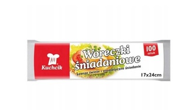 WORECZKI ŚNIADANIOWE KUCHCIK 17/24cm (100) RED PLAST