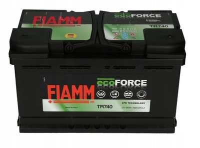 АККУМУЛЯТОР FIAMM ECOFORCE AFB TR740 12V 80AH 740A