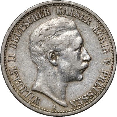 Niemcy, Prusy, Wilhelm II, 2 marki 1902 A, st. 3+
