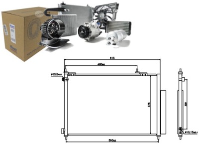 Конденсатор кондиціонера honda cr-v ii 2.2d 02.05-09 фото №1