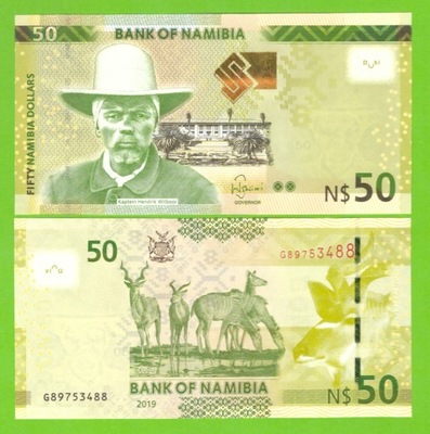 NAMIBIA 50 DOLLARS 2019 P-13 UNC