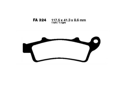 EBC КОЛОДКИ ТОРМОЗНЫЕ SKUTEROWE УСИЛЕНЫЕ SFA324HH