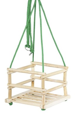 HUŚTAWKA DREWNIANA Z PODUSZKĄ