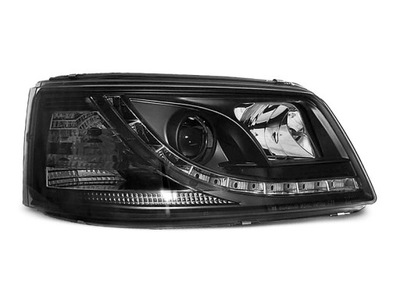 FAROS REJILLAS VW T5 03-09 BLACK DIODO LUMINOSO LED DRL SONAR  