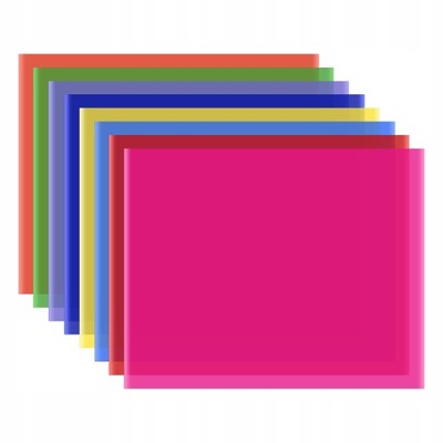 8 kolorów / zestaw Przezroczysty filtr żelowy PET
