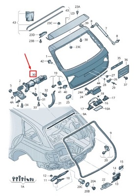 Audi q5 8r rear left задняя дверь drive unit 8r0827851d фото №1