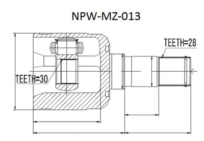 ШАРНИР ВНУТРЕННИЙ MAZDA 626 GF GW 2.0TD 97-02 LEW