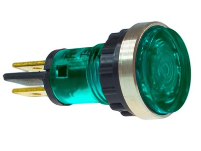 Lampka kontrolna śr. 12mm 250V zielona
