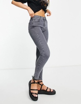 TOPSHOP JEANSY DAMSKIE SZARE RURKI 25/30 1XBG