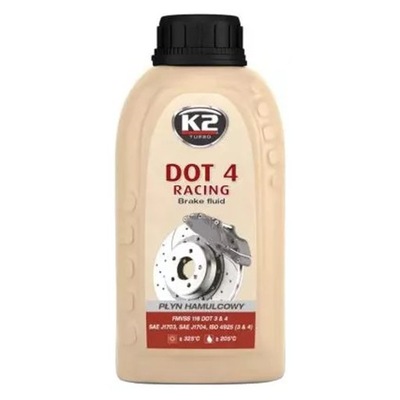 DOT 4 Racing Płyn hamulcowy Brake Fluid 250ml K2