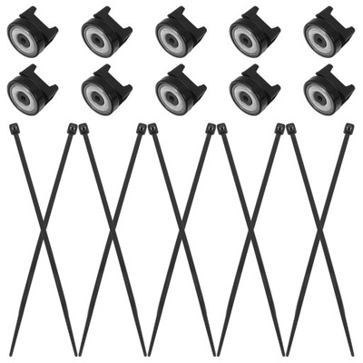 10SZT CZARNE MOCNE OPASKI Z UCHWYTEM MAGNETYCZNYM NA KABLE