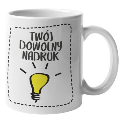 TAZA 330 ML CON TU DOWOLNYM WLASNYM NADRUKIEM  