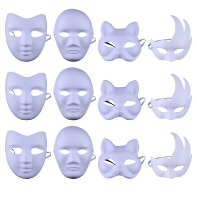 Kostiumy na Halloween Maska Papierowe maski do malowania