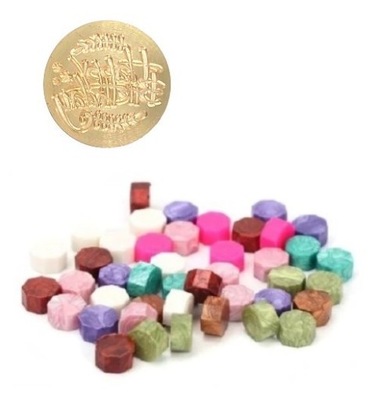 Stempel wosk pieczęć HAPPY BIRTHDAY gałązka