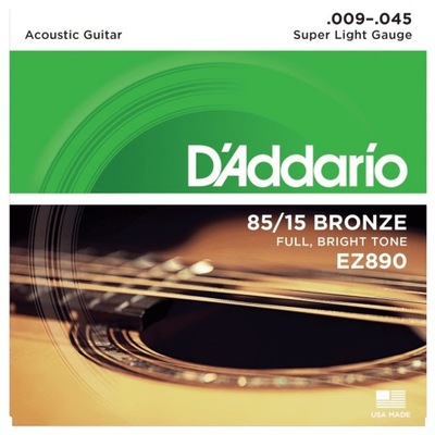 Struny D'Addario EZ890 do gitary akustycznej 9-45