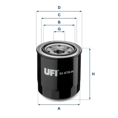 FILTRO ACEITES UFI 23.476.00  