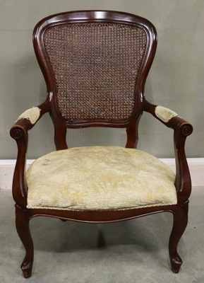 8075 stylowy fotel z rafią