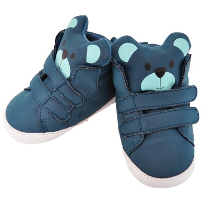 Niebieskie buty NIECHODKI MISIE 0-6M BUCIKI 56-68