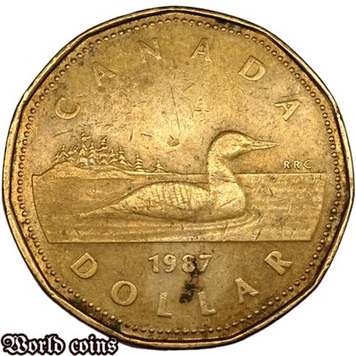 1 DOLLAR 1987 KANADA