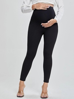 SHEIN LEGGINSY CIĄŻOWE CZARNE NA CO DZIEŃ 36 V7A