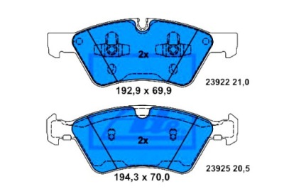 Ate тормозные колодки тормозные mercedes перед w164 x164 w211 фото №1