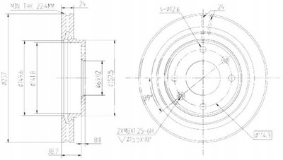 Гальмівні диски ham. 2szt hyundai p. elantra matrix 01- max фото №1
