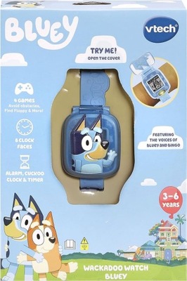 Zegarek elektroniczny VTech Wackadoo Watch Bluey niebieski