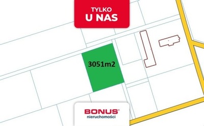 Działka, Andrzejów, 3051 m²