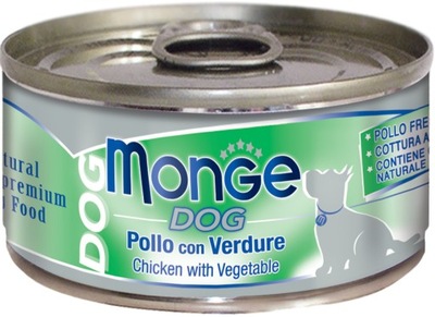 Monge DOG Natural - kurczak z warzywami 95g