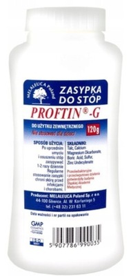 Proftin-g zasypka przeciwgrzybicza do stóp na pocenie 120 g