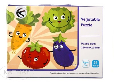Puzzle warzywa, układanka dla dzieci 24 elementy