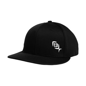 13F Black Flat Brim Czapka Czarna