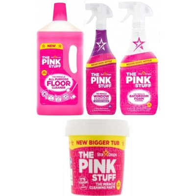 The Pink Stuff Zestaw do Sprzątania Pasta Płyn Odplamiacz