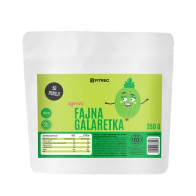 FITREC Fajna Galaretka Agrest 350g BEZ CUKRU