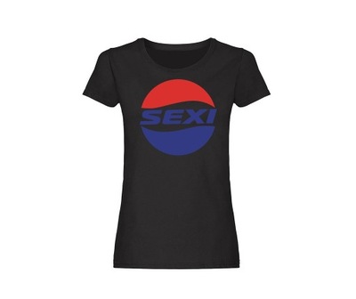 KOSZULKA DAMSKA T-SHIRT SEXI CZARNA M