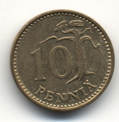 FINLANDIA 10 pennia 1976