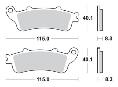 SBS ZAPATAS DE FRENADO KH261 / KH281 STREET EXCEL/RACING SINTER COLOR DORADO P  