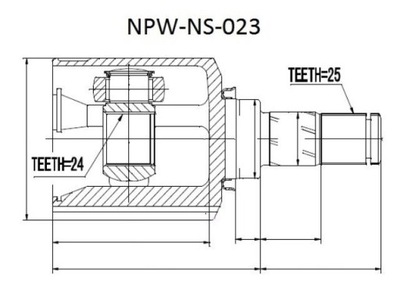 NTY AXLE SWIVEL INTERIOR NPW-NS-023  