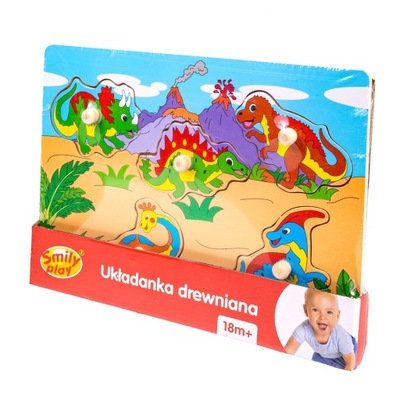 Smily Play, układanka drewniana Dinozaury